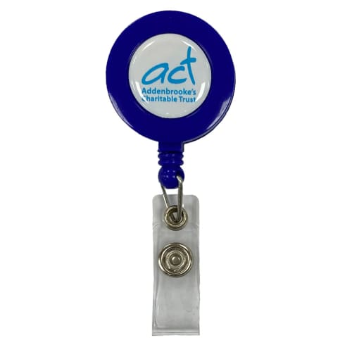 Retractable ID Badge Reels in Blue