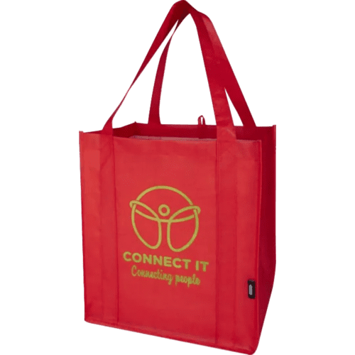 Branded Liberty Recycled Non-Woven Tote Bag in Red from Total Merchandise