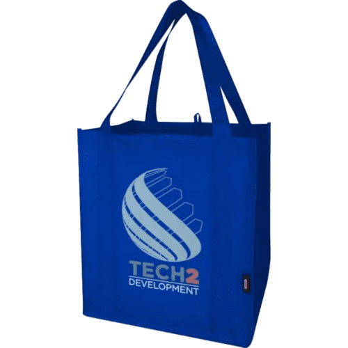 Printed Liberty Recycled Non-Woven Tote Bag in Blue from Total Merchandise