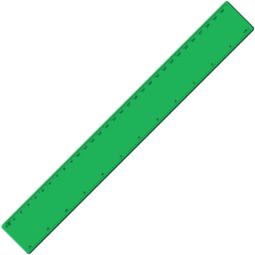 Promotional 30cm Recycled Plastic Ruler in Green printed with your logo from Total Merchandise