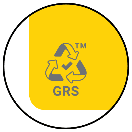The pre-printed GRS recycled logo featured on the back of the 30cm Recycled Plastic Ruler