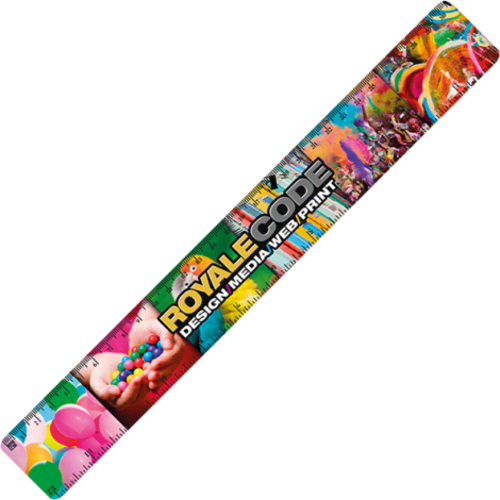 Full-colour printed 30cm Recycled Plastic Ruler from Total Merchandise