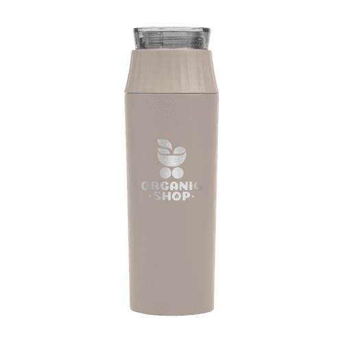 Custom branded Majesty Recycled Stainless Steel Leakproof Bottle in Dune from Total Merchandise