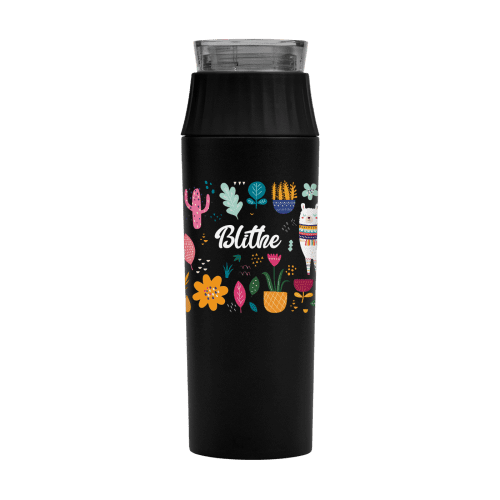 Promotional Majesty Recycled Stainless Steel Leakproof Bottle in Black from Total Merchandise