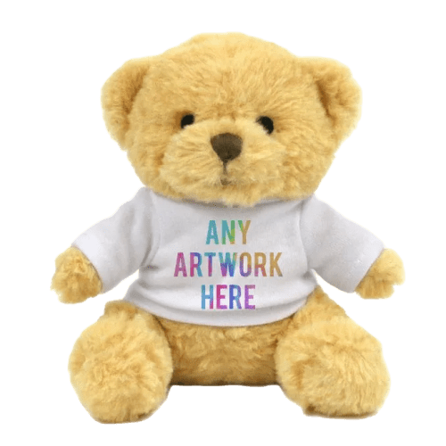 Promotional Eco-friendly Mary Teddy Bear in Golden printed with your logo from Total Merchandise