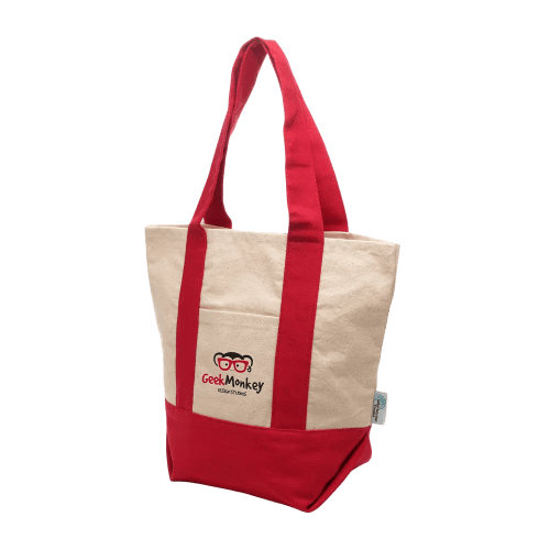 Rivington Mini Recycled Shopper in Red branded with your logo from Total Merchandise