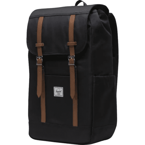 Promotional Herschel Retreat™ Recycled Laptop Backpack in Solid Black from Total Merchandise