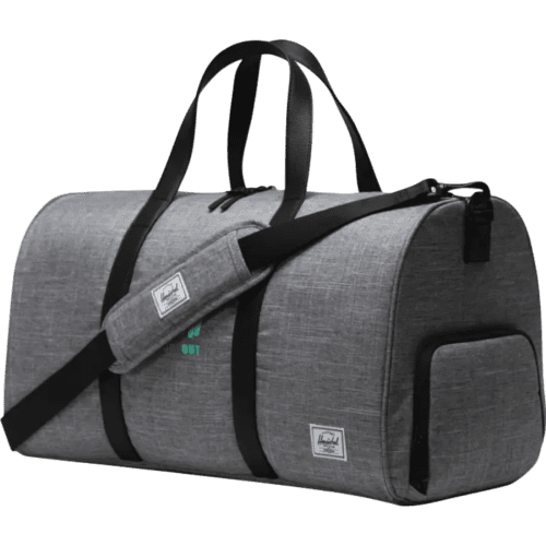 Custom Herschel Novel™ Recycled Duffle Bag in Heather Grey from Total Merchandise