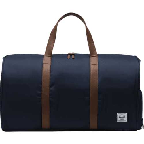 front on view of the Herschel Novel™ Recycled Duffle Bag from Total Merchandise