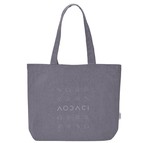 Customised Branded Handle Recycled Tote Bag in Grey from Total Merchandise