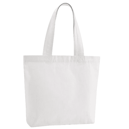 Customisable Branded Handle Recycled Tote Bag in White from Total Merchandise