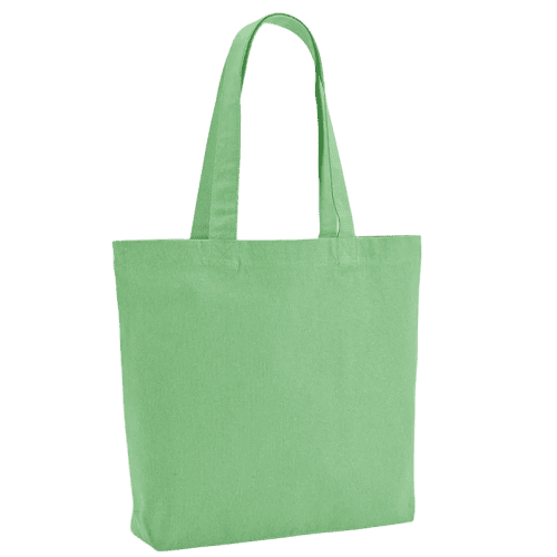 Promotional Branded Handle Recycled Tote Bag in Light Green from Total Merchandise