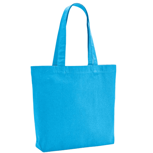 Personalisable Branded Handle Recycled Tote Bag in Light Blue from Total Merchandise