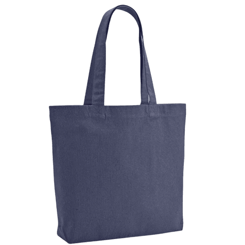 Customisable Branded Handle Recycled Tote Bag in Navy Blue from Total Merchandise