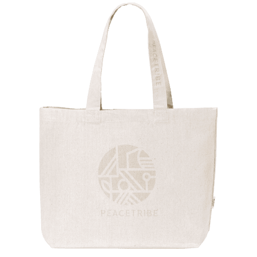 Customised Branded Handle Recycled Tote Bag in Natural from Total Merchandise
