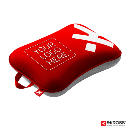 Promotional Skross Travel Pillow in Red with a design from Total Merchandise