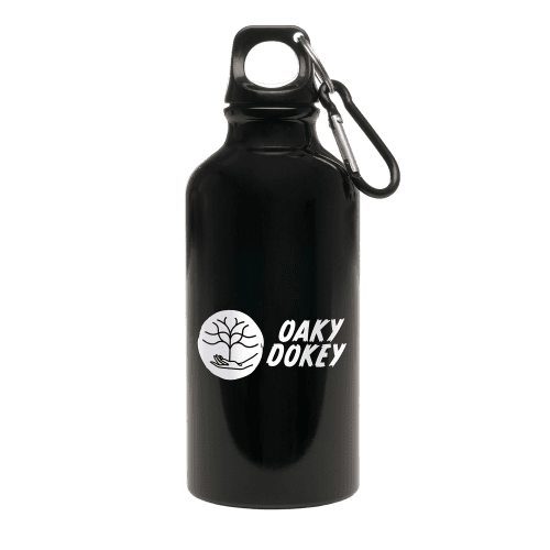 Branded Recycled 400ml Pollock Glossy Sports Bottle in Black from Total Merchandise