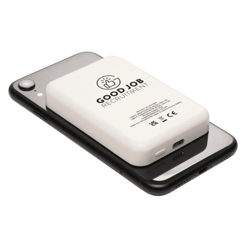 NOVA Wireless 5000mAh Powerbank on a phone from Total Merchandise
