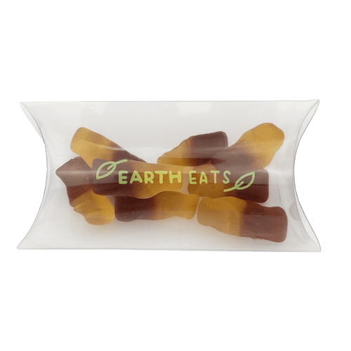 Logo Branded Cola Bottles Pillow Pouch in Transparent printed with your brand from Total Merchandise