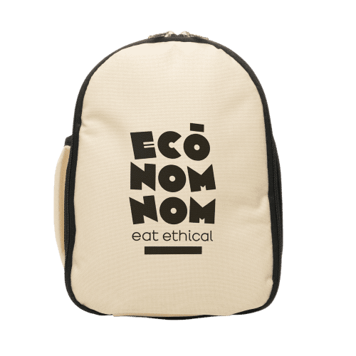 Personalised Mini Rucksack Cooler Bag in Cream printed with your company logo from Total Merchandise