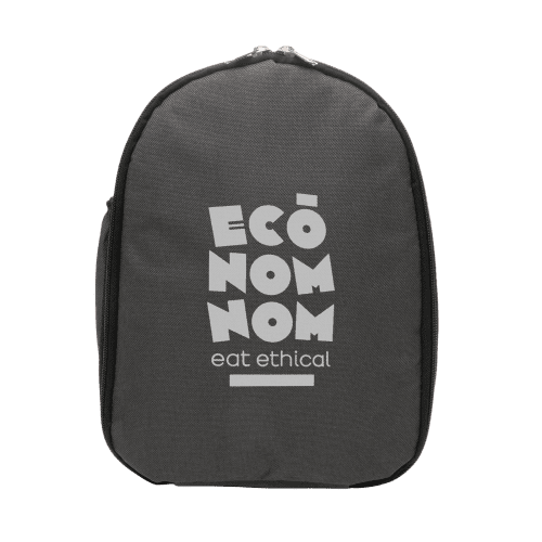 Branded Mini Rucksack Cooler Bag in Dark Grey printed with your company logo from Total Merchandise