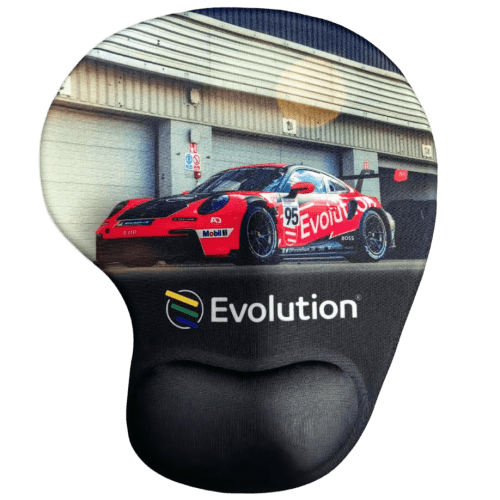 Customisable Gel Wrist Mouse Mats in Black printed with your company logo from Total Merchandise