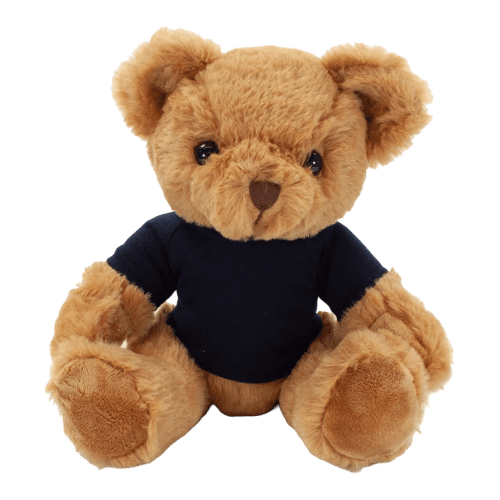 Personalised Fully Recycled 30cm Jasper Bear with T-Shirt in Navy from Total Merchandise