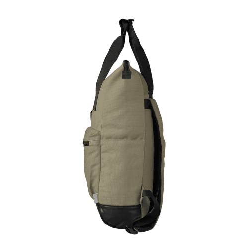 Logo Branded Recycled Cotton Canvas Tote Backpack in Dark Green from Total Merchandise