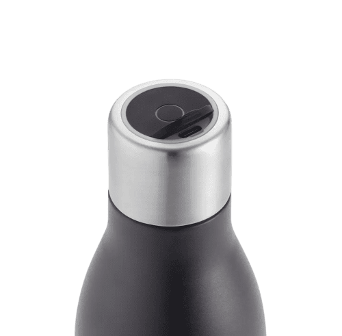 Close up lid from Parana UV Sanitising Water Bottle in White from Total Merchandise