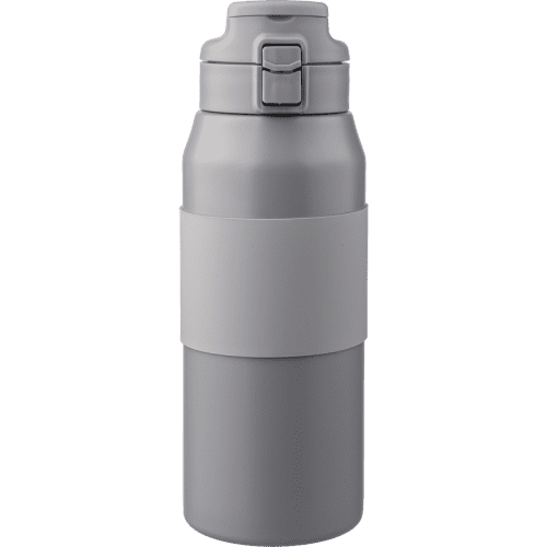 Logo branded 800ml Double Walled Water Bottle in Grey with a design from Total Merchandise