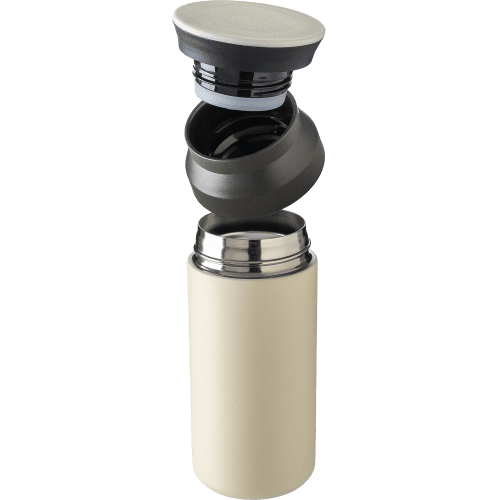 Customisable 300ml Stainless Steel Double Walled Travel Mugs in Ivory from Total Merchandise