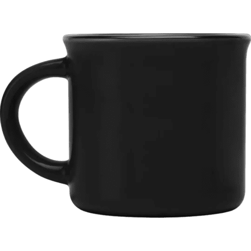 Promotional 240ml Ceramic Mug in Black branded with your logo from Total Merchandise