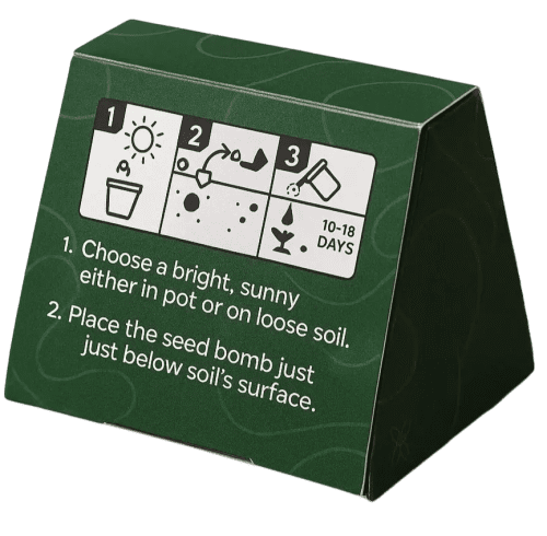 Promotional Tree Shaped Seed Bomb Mini Box with a design from Total Merchandise