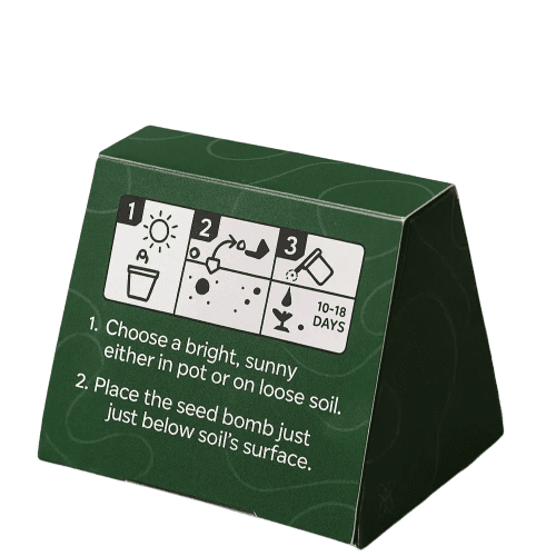 Promotional Tree Shaped Seed Bomb Mini Box with a design from Total Merchandise