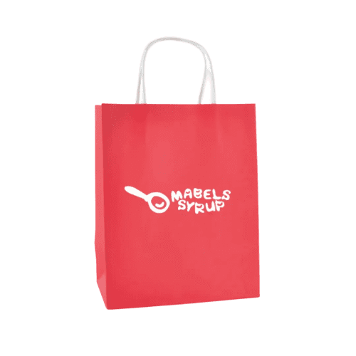 Medium Coloured Brunswick Paper Bag in Red