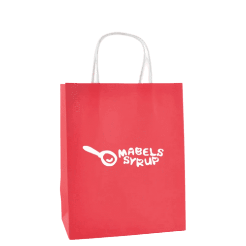 Medium Coloured Brunswick Paper Bag in Red