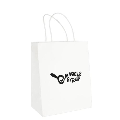 Medium White Brunswick Paper Bag in White