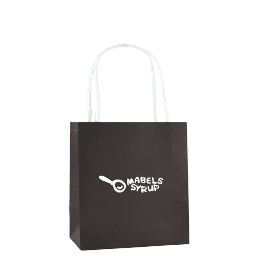 Small Coloured Brunswick Paper Bag in Black
