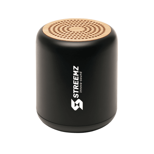 Customisable NOVA Bluetooth Speaker in Black printed with your logo from Total Merchandise