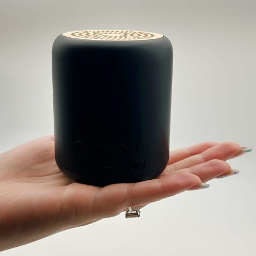 Logo Branded NOVA Bluetooth Speaker in Black printed with your logo from Total Merchandise