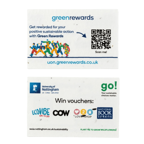 Promotional Seed Paper Business Card in White printed with your logo from Total Merchandise