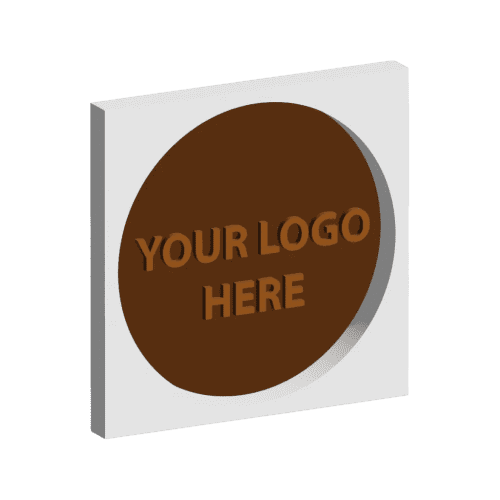 Eco Window Box with Milk Chocolate Disc in White printed with your logo from Total Merchandise