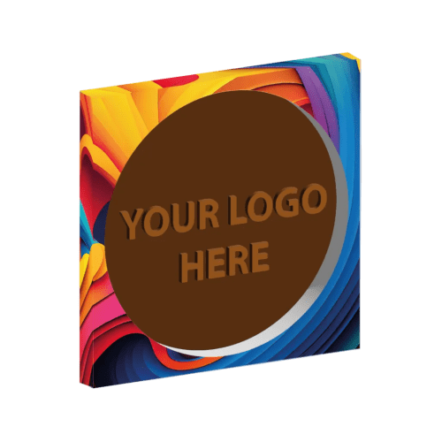Eco Window Box with Milk Chocolate Disc in White printed with your logo from Total Merchandise