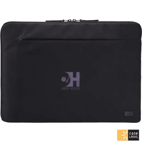 Promotional Case Logic Invigo 15.6" Recycled Laptop Sleeve in Black branded with your company logo