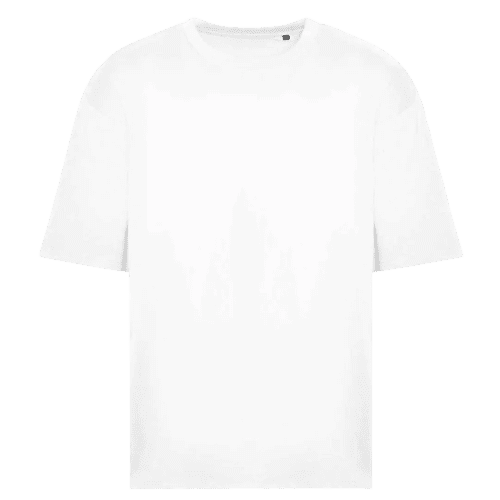 Branded White AWDis Unisex Oversized T-Shirt in White printed with your logo from Total Merchandise