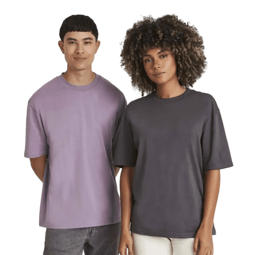 Lifestyle image of the Coloured AWDis Unisex Oversized T-Shirt from Total Merchandise