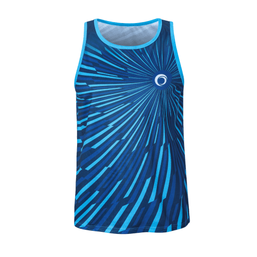 Promotional All Over Printed Men's Sports Vest in White from Total Merchandise