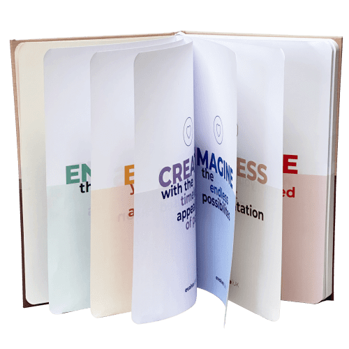 Logo printed Evolve Notebooks with Variable Printed Sheets with a design from Total Merchandise