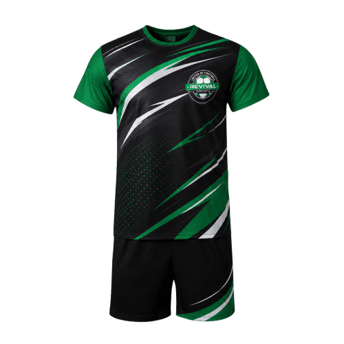 Custom branded Sports Top and Shorts printed all over with a design by Total Merchandise