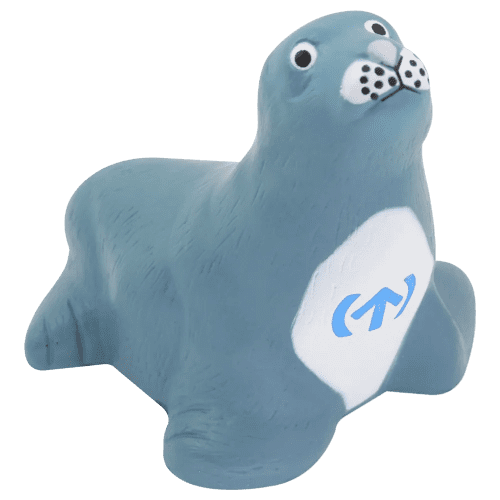 Personalisable Stress Seal in Grey printed with your company logo from Total Merchandise